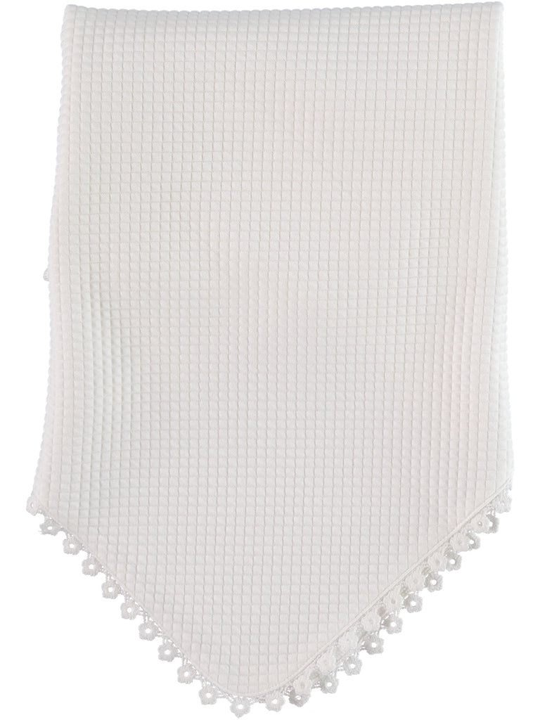 Special Occasion Off-White Quilted Baby Blanket 2