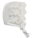 Star Lace Baby Girl Christening Gown with Bonnet 4 - Imagewear