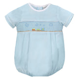 Train Baby Boy Bubble Romper with Hat 2