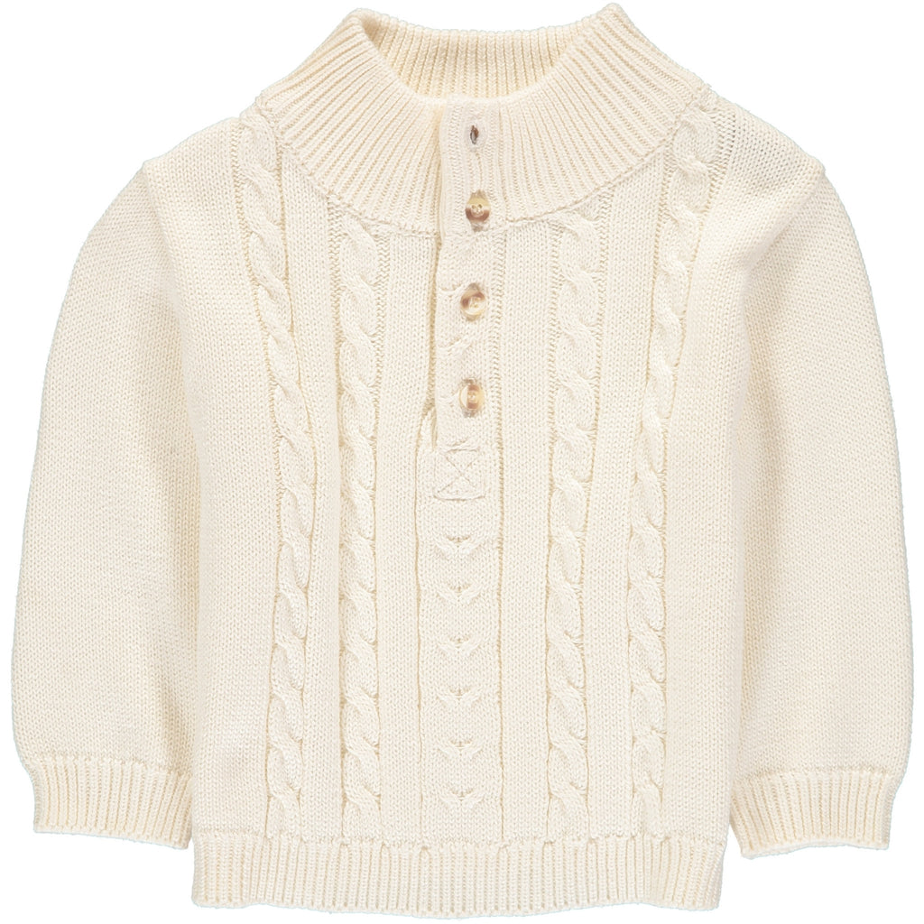 Turtleneck Off White Baby and Toddler Boy Pullover Sweater
