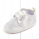 White Cross Christening & Baptism Baby Shoes 2