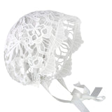 White Lace Christening Baby Girl Dress with Bonnet 4 - Imagewear