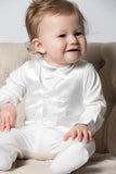 Wholesale Baby Boy Christening & Baptism Footsie with Silk Vest 4