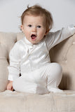Wholesale Baby Boy Christening & Baptism Footsie with Silk Vest 5