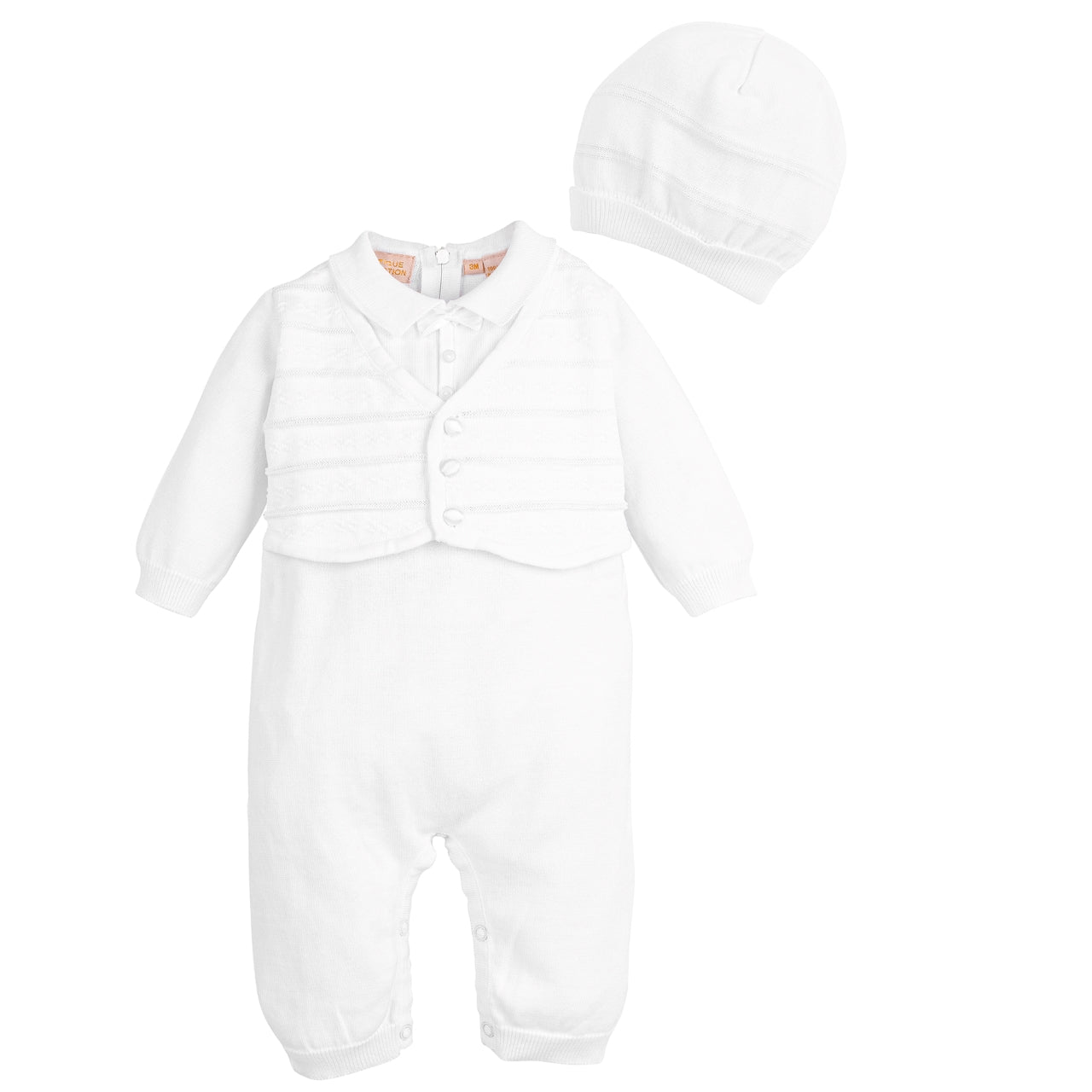 Wholesale Baby Boy Christening & Baptism Outfit with Knit Vest 2