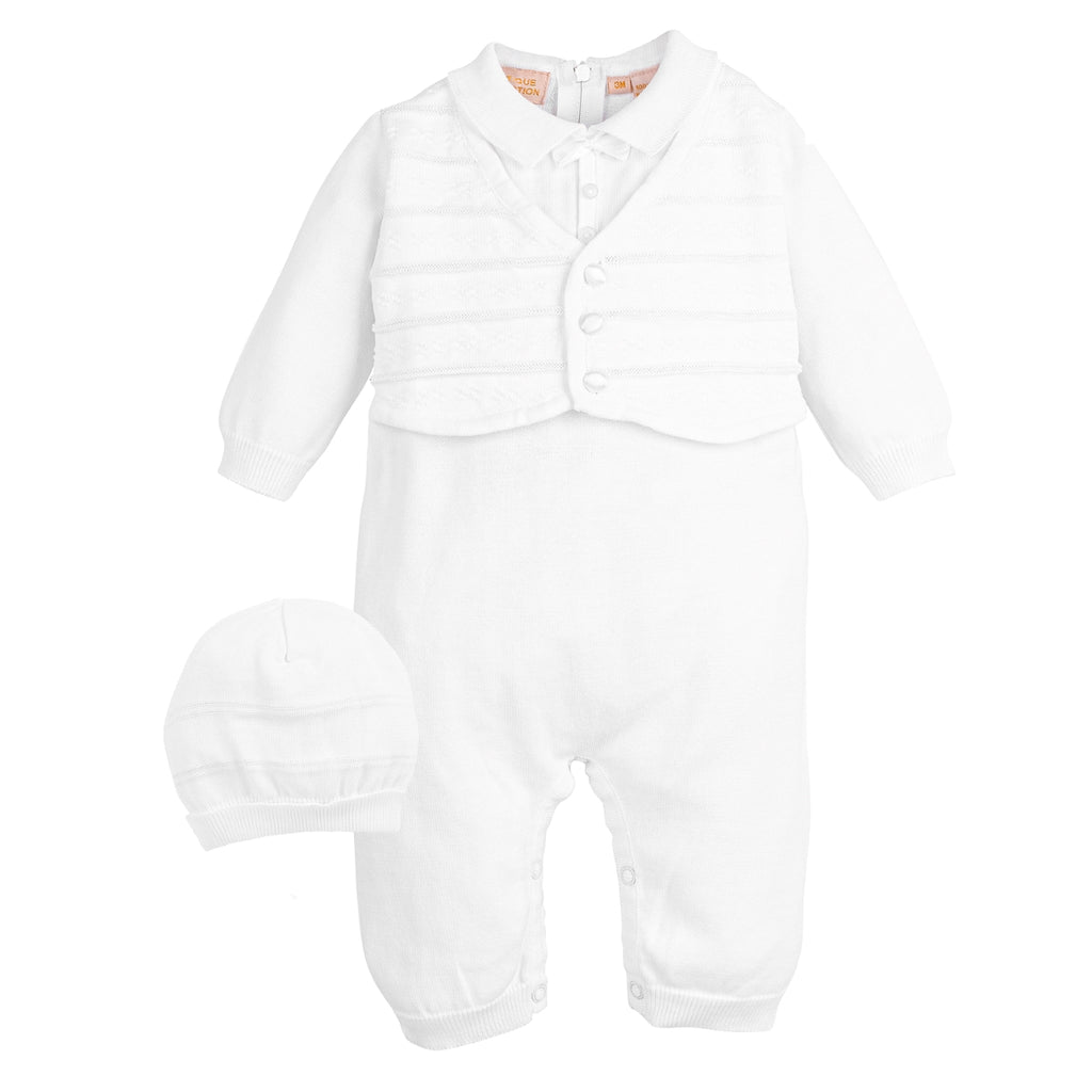 Wholesale Baby Boy Christening & Baptism Outfit with Knit Vest