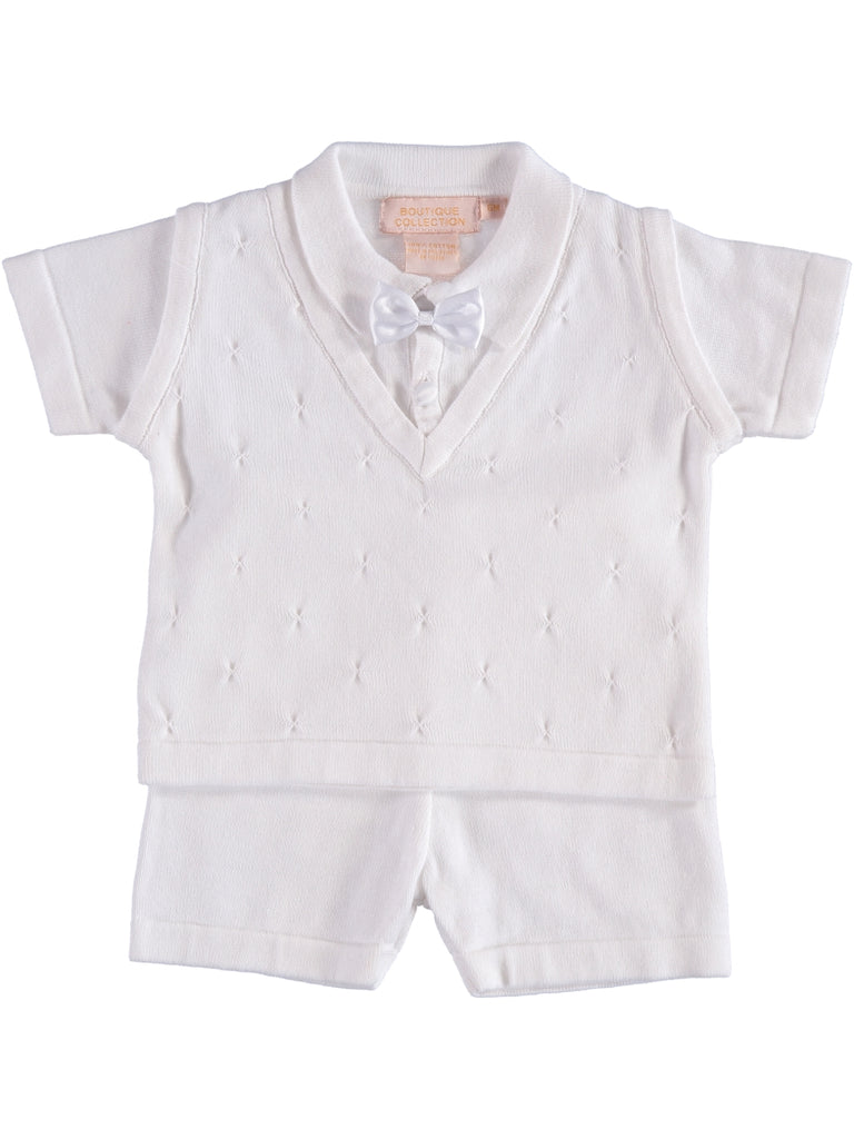 Wholesale Baby Boy Christening & Baptism Outfit Short Set 4 - Imagewear