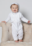 Wholesale Baby Boy Christening & Baptism Vest with Bonnet 4