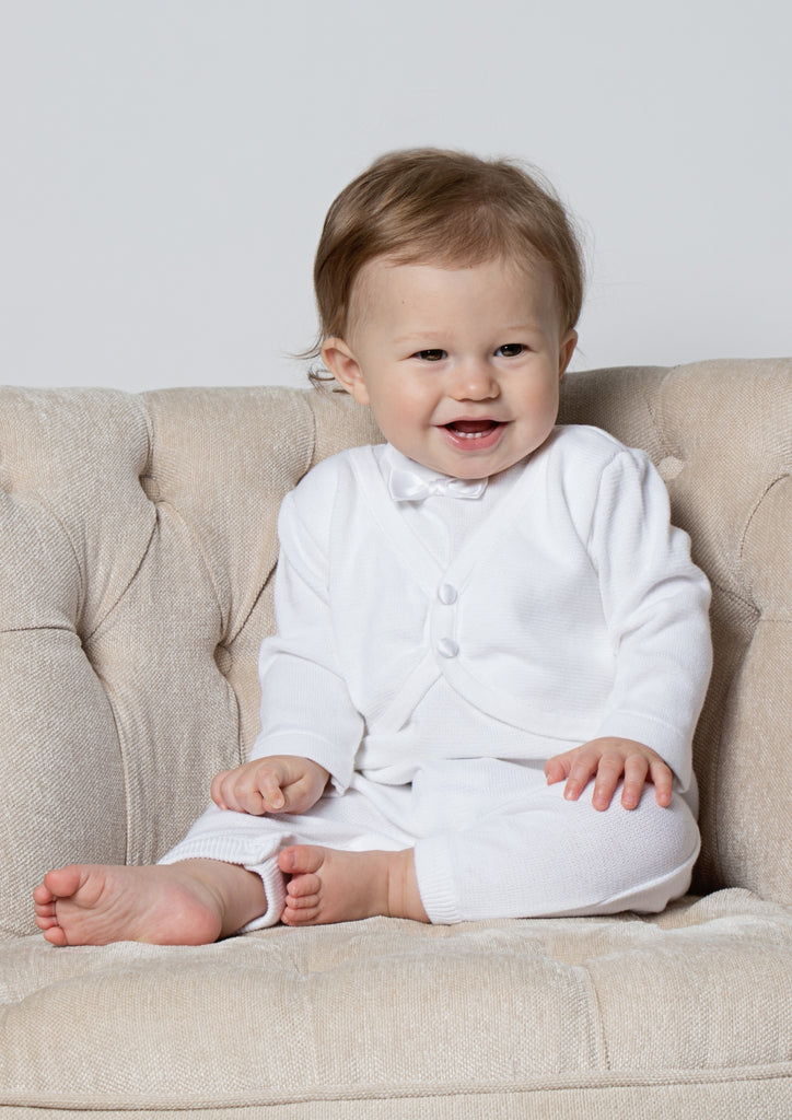 Wholesale Baby Boy Christening & Baptism Vest with Bonnet 5