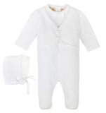 Wholesale Baby Boy Christening & Baptism Vest with Bonnet 