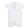 Wholesale Baby Boy Christening Outfit Smocked Cross Shortall 5 - Imagewear