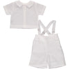 Wholesale 2pc. Baby Boy Christening Summer Outfit with Suspenders 3 - Imagewear