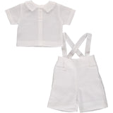 Wholesale 2pc. Baby Boy Christening Summer Outfit with Suspenders 3 - Imagewear