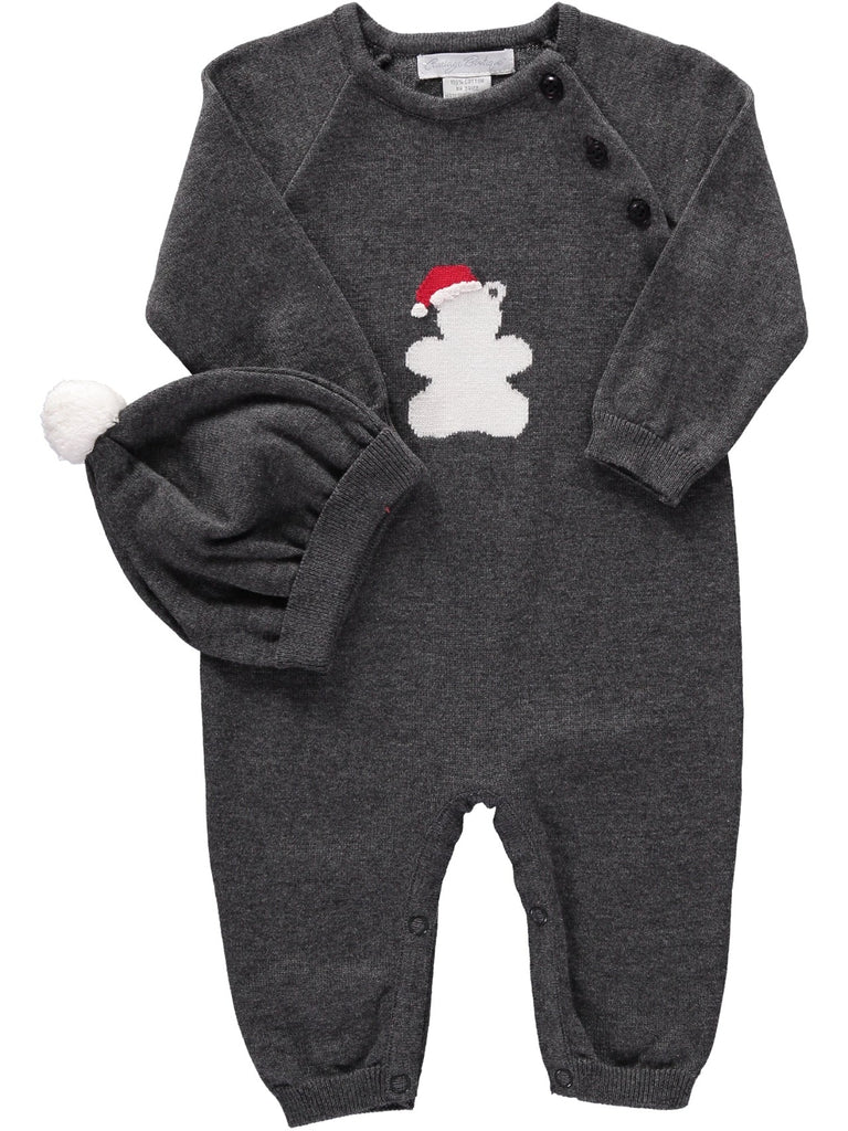 Wholesale Baby Boy Romper With Santa Hat Teddy Bear 4