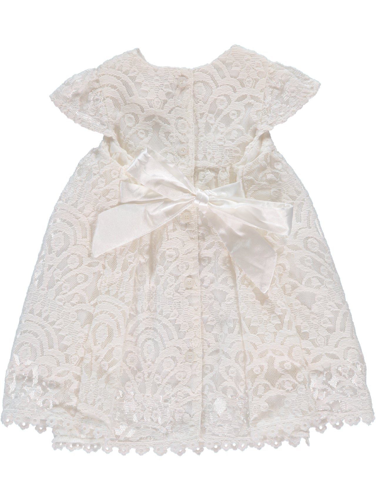 Wholesale Baby Girl Christening Lace Dress with Matching Bonnet 5 - Imagewear