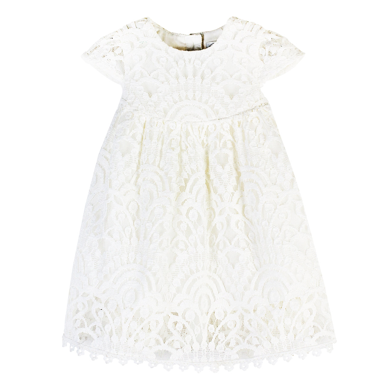 Wholesale Baby Girl Christening Lace Dress with Matching Bonnet 8 - Imagewear