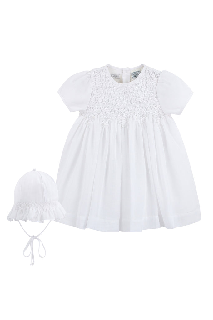 Wholesale Baby Girl Christening Voile Dress with Bonnet 2 - Imagewear