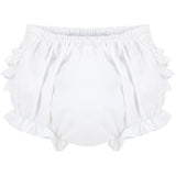 Wholesale Baby Girl Ruffle Panty Diaper Cover 2 - White Classic Bloomers