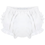 Wholesale Baby Girl Ruffle Panty Diaper Cover 2 - White Classic Bloomers