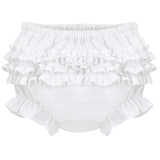 Wholesale Baby Girl Ruffle Panty Diaper Covers - White Classic Bloomers - Imagear