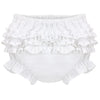 Wholesale Baby Girl Ruffle Panty Diaper Covers - White Classic Bloomers - Imagear