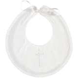 Wholesale Baptism Bib with Cross and Satin Ribbon - Imagewear