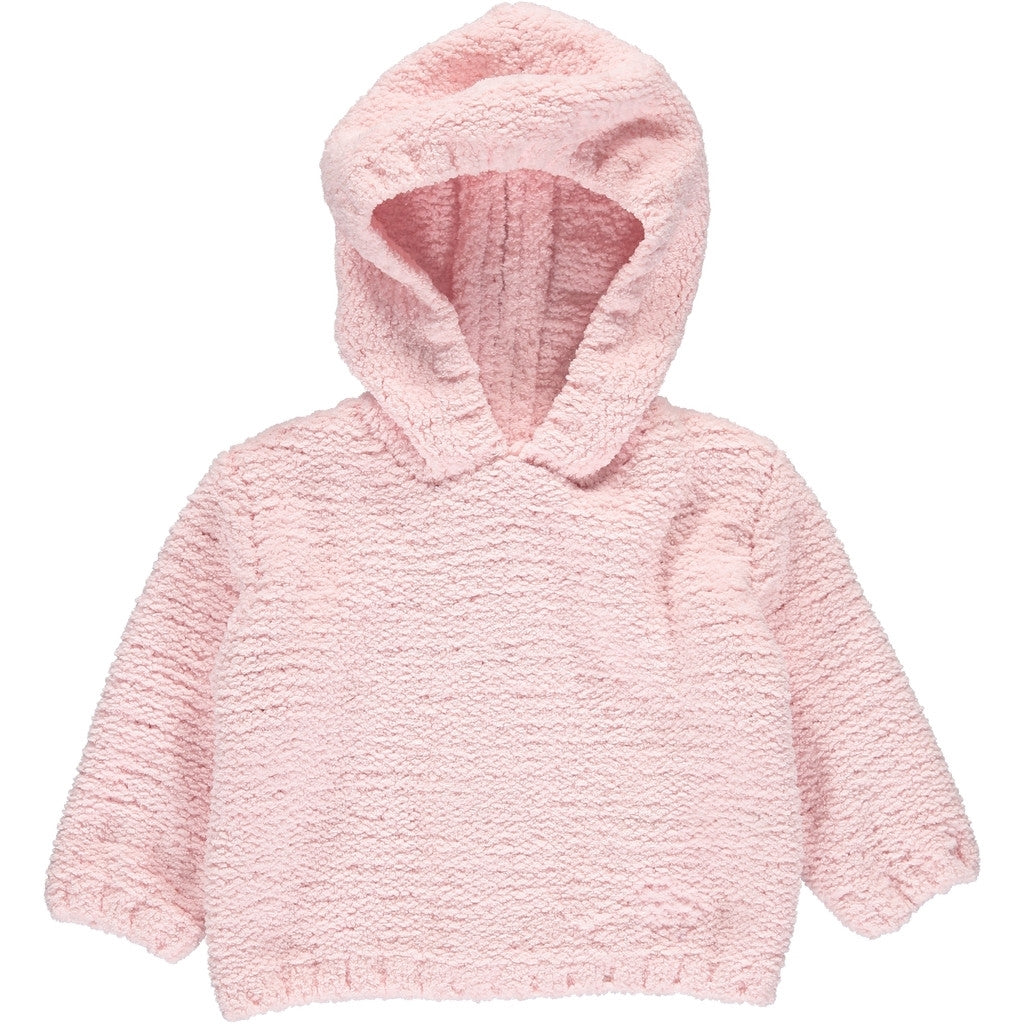 Wholesale Chenille Baby Zip Back Sweater Pink- Imagewear