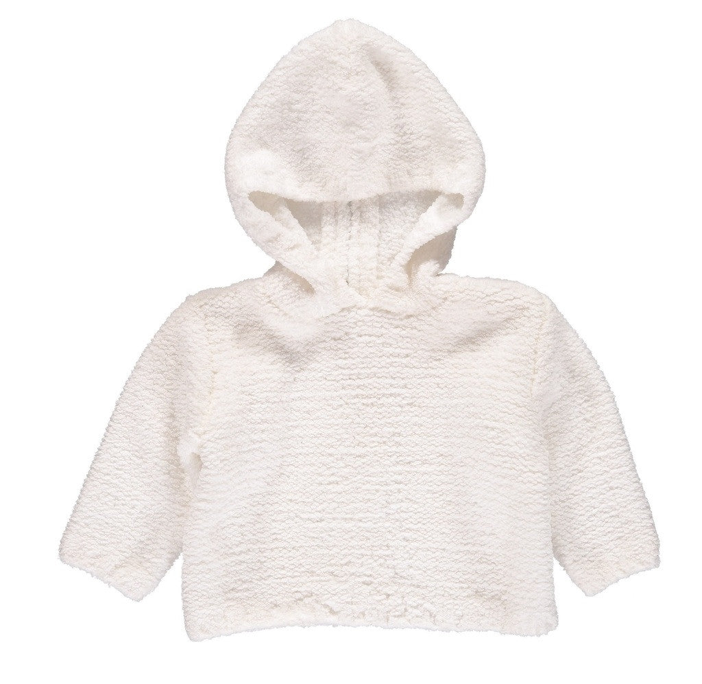 Wholesale Chenille Baby Zip Back Sweater White - Imagewear