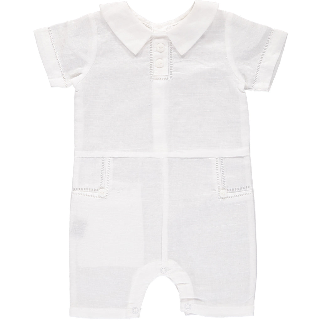 Wholesale Christening & Baptism Baby Boy Shortall Summer Outfit 3 - Imagewear