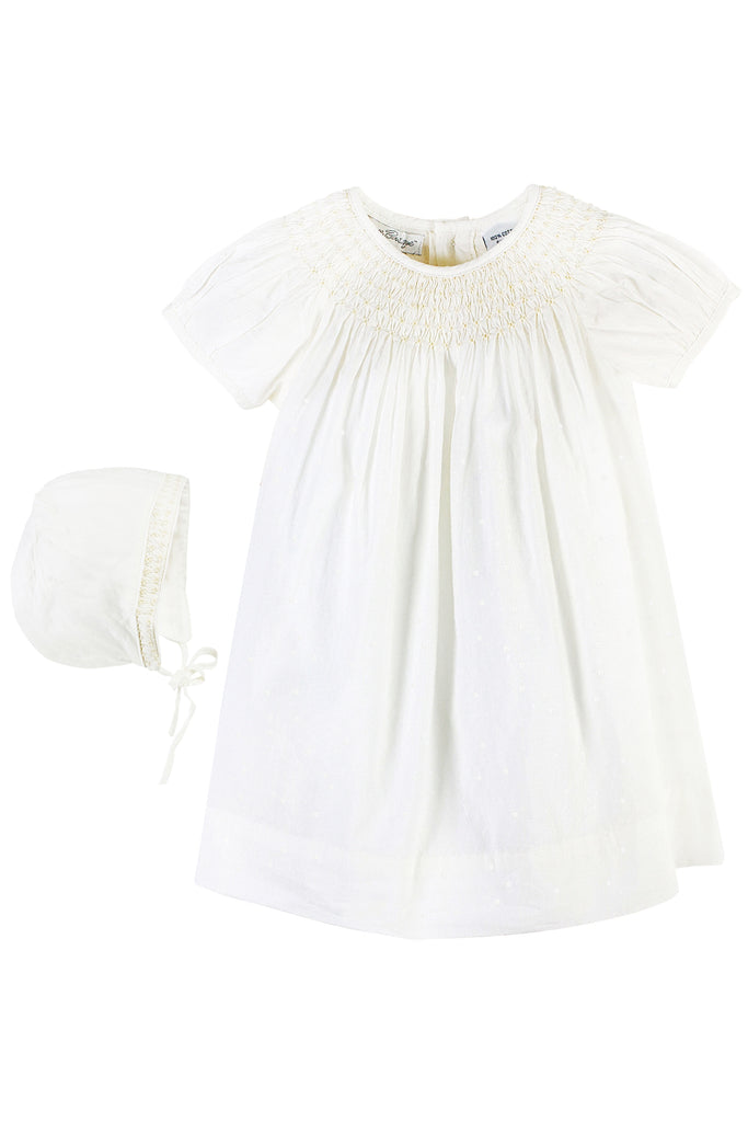  Wholesale Christening & Baptism Baby Girl Classic Bishop Dress with Bonnet 2 - Imagewear