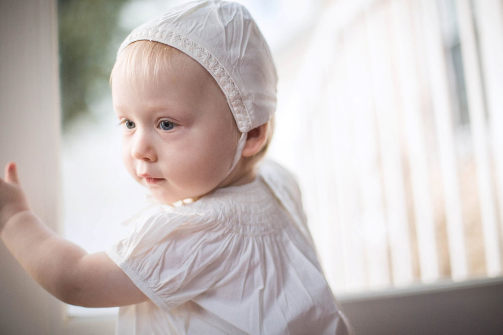  Wholesale Christening & Baptism Baby Girl Classic Bishop Dress with Bonnet 7 - Imagewear