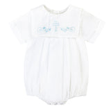 Wholesale Christening Hand Embroidered Cross Baby Boy Bubble with Bonnet 3 - Imagewear