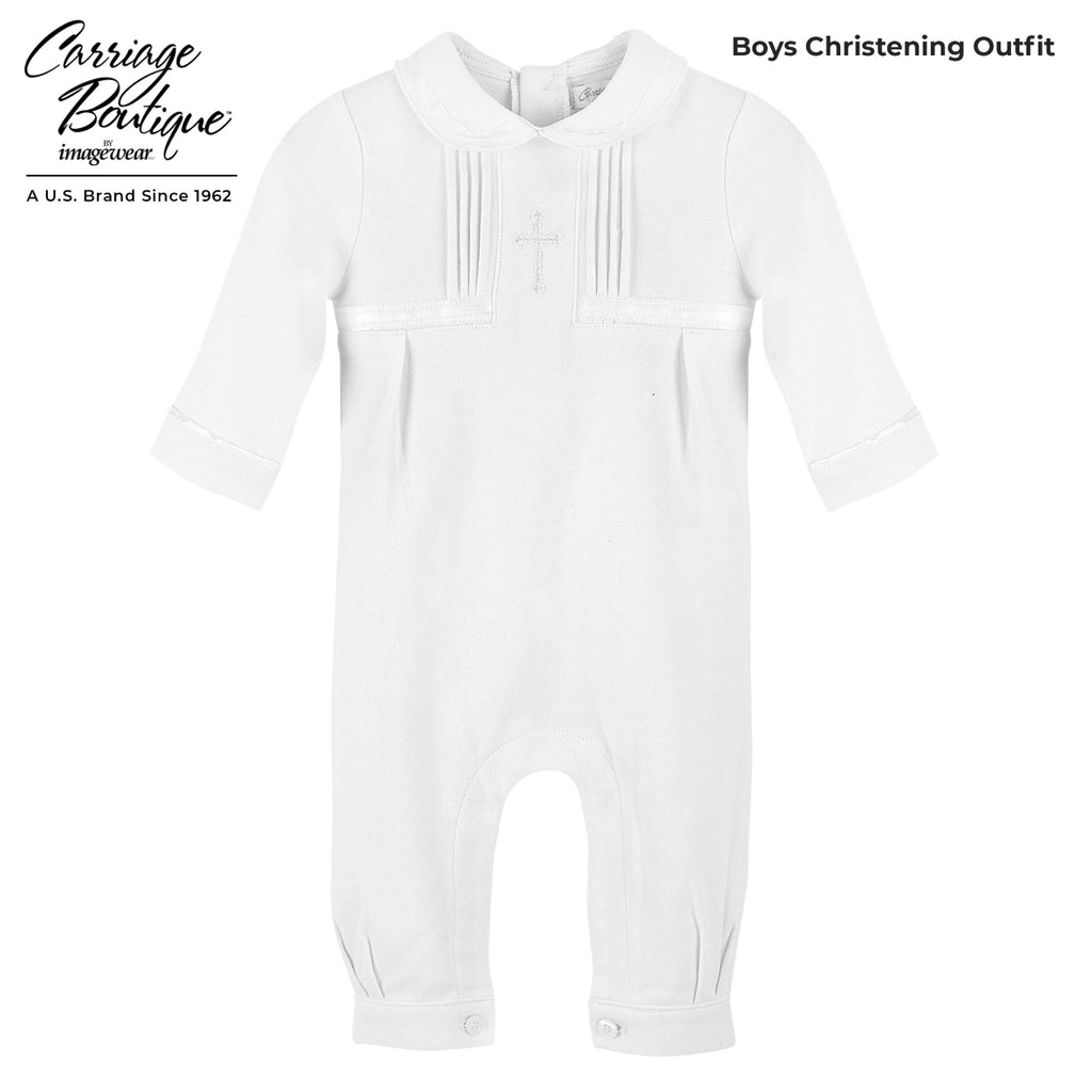 Wholesale Elegant Baby Boy Christening Outfit with Hat 2