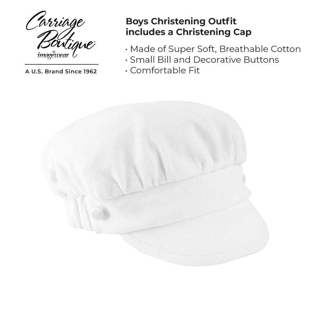 Wholesale Elegant Baby Boy Christening Outfit with Hat 3