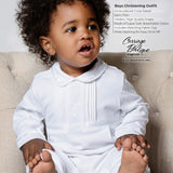 Wholesale Elegant Baby Boy Christening Outfit with Hat 4