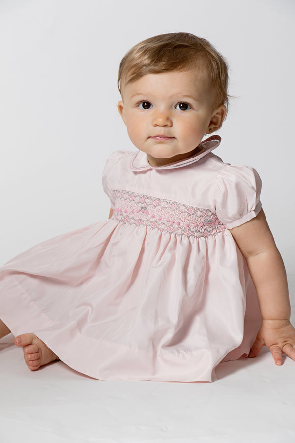 Wholesale Elegant Taffeta Pink Baby & Toddler Girl Dress Wholesale Elegant Taffeta Pink Baby & Toddler Girl Dress