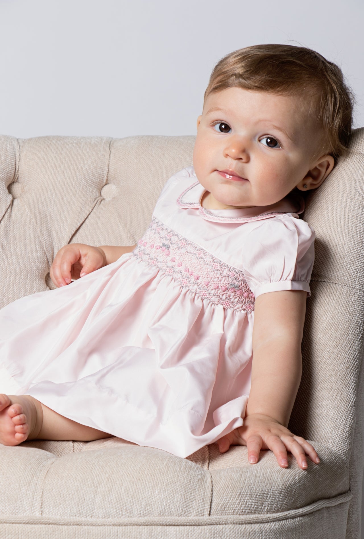 Wholesale Elegant Taffeta Pink Baby & Toddler Girl Dress 4 - Imagewear