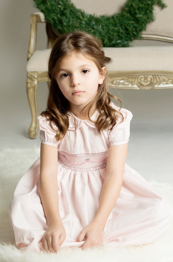Wholesale Elegant Taffeta Pink Baby & Toddler Girl Dress - Imagewear