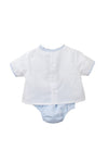 Wholesale Embroidered Bluebell Teddy Bear Diaper Set 4