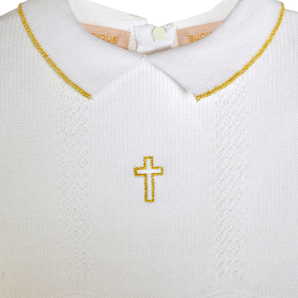 Wholesale Gold Cross Baby Boy Christening & Baptism Knit 2