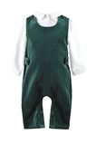 Wholesale Green Velvet Baby Boy Long Romper