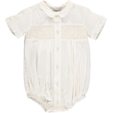 Wholesale Hand Smocked Baby Boy Bubble Romper with Bonnet 2 - Imagewear