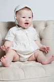 Wholesale Hand Smocked Baby Boy Bubble Romper with Bonnet 3 - Imagewear