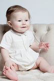 Wholesale Hand Smocked Baby Boy Bubble Romper with Bonnet 4 - Imagewear