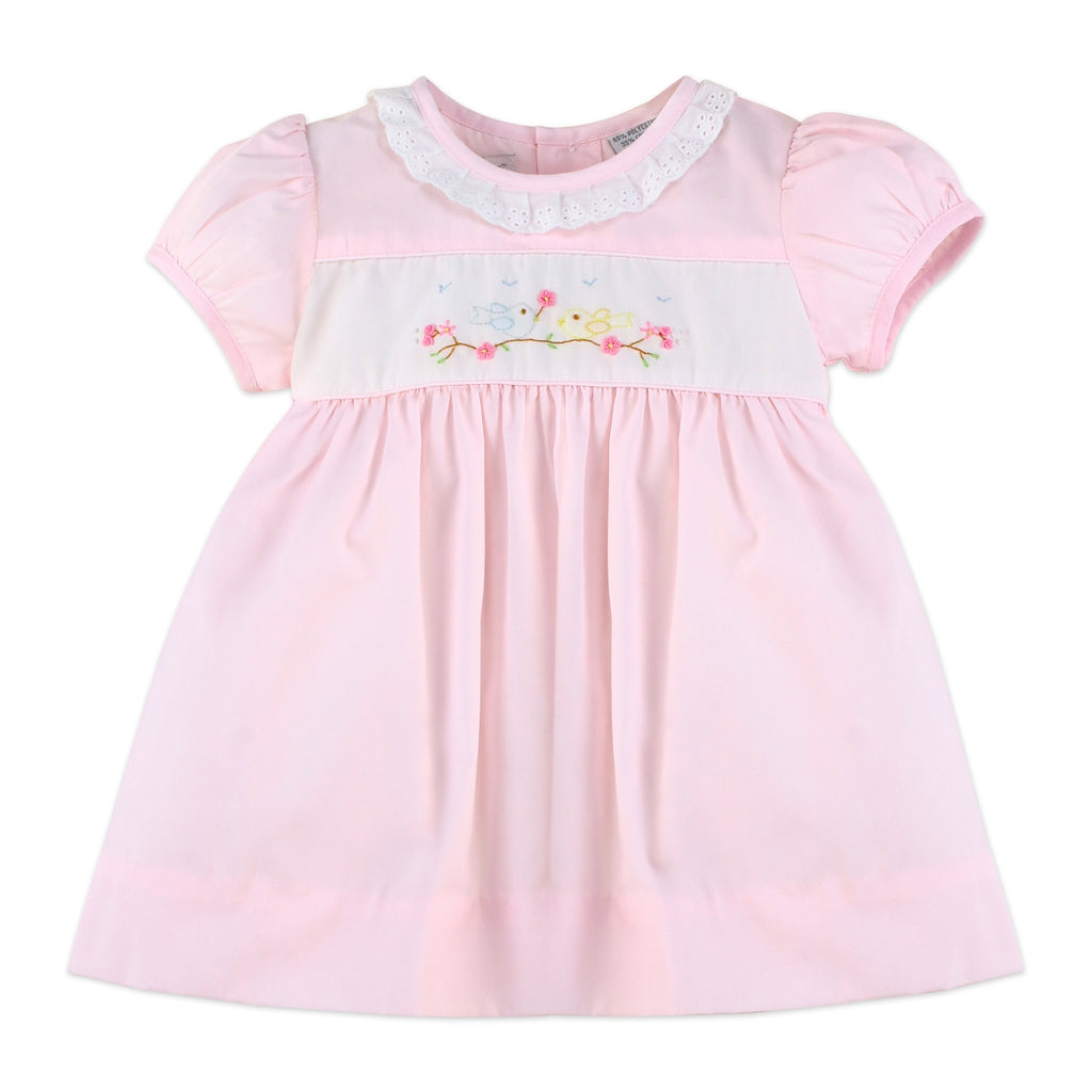 Wholesale Hand Smocked Birds Baby Girl Spring Dress 2 - Imagewear