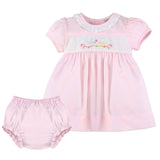 Wholesale Hand Smocked Birds Baby Girl Spring Dress - Imagewear