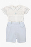 Wholesale Hand Smocked Blue Cross Christening Bobbie Suit - Imagewear