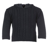 Wholesale Julius Berger Cable Zip Back Baby Sweater Navy - Imagewear