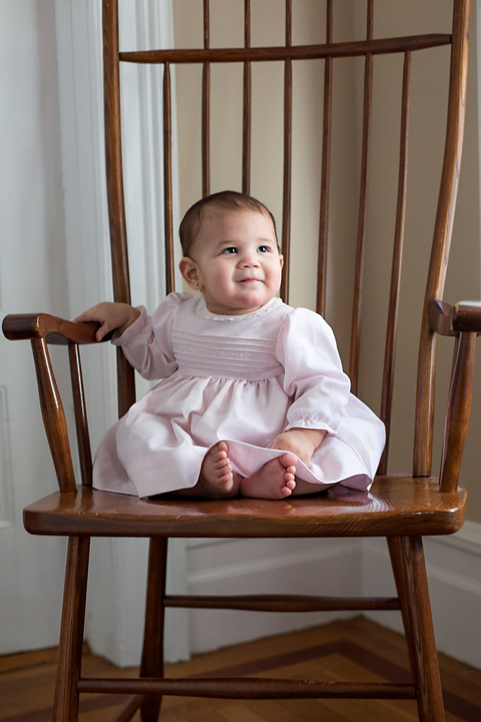 Wholesale Light Pink Baby Girl Long Sleeve Dress 3