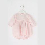 Wholesale Light Pink Baby Girl Long Sleeve Dress